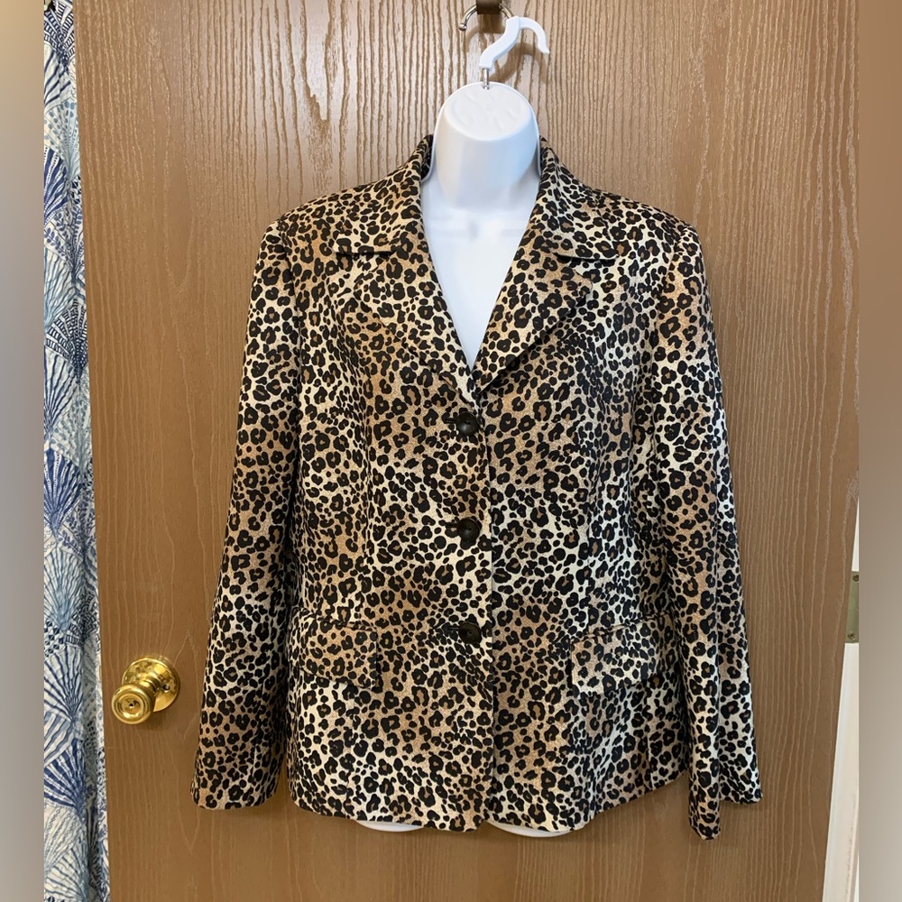 Cheetah Blazer Vintage Women’s Sz 14